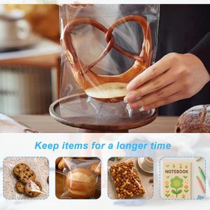 Sacs en cellophane transparents auto-adhésifs 4,5x5,5 pouces, sacs OPP refermables pour emballage de friandises, cadeaux de mariage, lot de 100 - Product Image 6