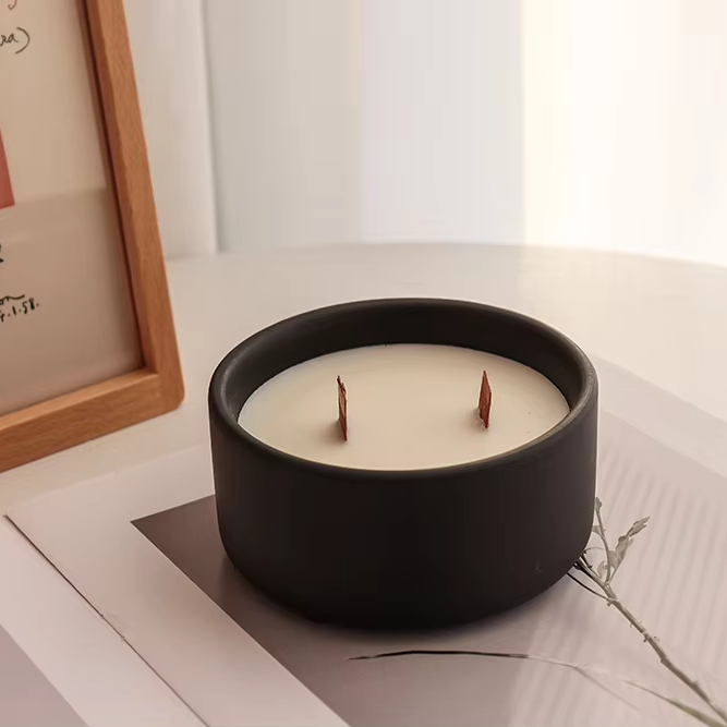 candle with pink rose