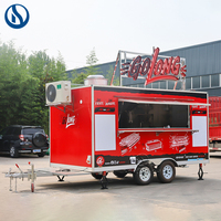 Remorque alimentaire mobile carrée Honlu pour la restauration de rue, les événements festifs, les services à emporter et les repas en plein air