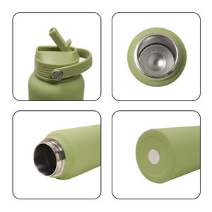2026 Luxury Stainless Steel Water Bottle Wholesale Custom Logo Insulated Vacuum <b>Flask</b> Gym Sports Bottle <b>with</b> <b>Straw</b> Lid 32oz - Product Image 6