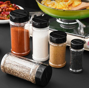Pet rỗng nhựa gia vị chai gia vị <span class=keywords><strong>Shaker</strong></span> Muối bột container hạt tiêu <span class=keywords><strong>Jar</strong></span> với cái mỏ cap - Product Image 6