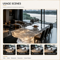 Usine OEM/ODM pour la fabrication sur mesure de tables à manger et de tables basses en résine transparente de luxe pour villas