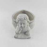Pots de jardin pour plantes d'extérieur, pot en ciment pour balcon, pot de fleurs pour cour, ensemble de jardinières avec ange pour plantes d'intérieur
