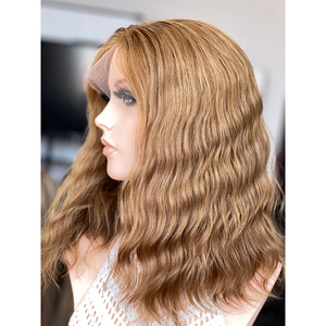 Pelucas Judías Kosher de Cabello Europeo Liso Rizado Rubio de un Solo Color con Encaje Frontal Transparente HD sin Pegamento para Mujer, Talla Pequeña - ¡Gran Oferta! - Product Image 4