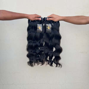 Paquete de cabello humano de templo indio natural crudo Bodywave cutícula alineada paquetes de tejido de cabello de templo crudo - Product Image 2