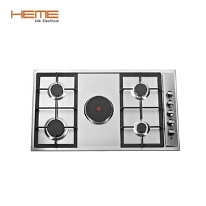 Table de cuisson à gaz encastrable multi-brûleurs en acier inoxydable de 90 cm pour usage domestique - Product Image 1