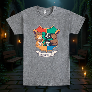 T-shirt Hugwarts grigia girocollo unisex per adulti taglia media - Product Image 3