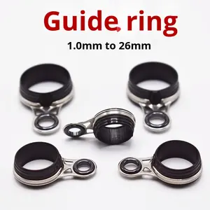 TM Anneau magnétique en <span class=keywords><strong>acier</strong></span> inoxydable Anneau <span class=keywords><strong>de</strong></span> guidage en céramique pour le bricolage Jig Rod Eye Carp Fishing Gear Bottom Fishing Lure Rod Guide Line - Product Image 2