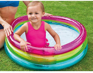 Intex 57104 piscines hors sol pour enfants <span class=keywords><strong>piscine</strong></span> fluorescente à trois anneaux <span class=keywords><strong>piscine</strong></span> gonflable ronde arc-en-ciel pour bébé - Product Image 2