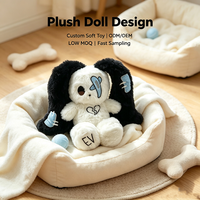 Peluche Lapin Personnalisée à Oreilles Longues Brodé, Motif Cœur Brisé, Jouet en Peluche sur Mesure, Animal en Peluche de Créateur