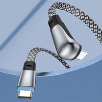 USB-C zu USB-C Kabel 0,5M/1,2m/2M USB-C Kabel Nylon-Ummantelung PD60W Schnellladung Typ-C zu C für Samsung iPhone 16 15