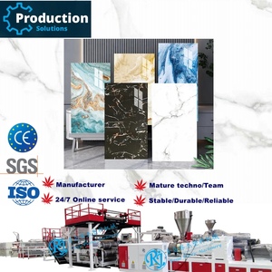 PVC WPC Kunstmarmer Plaatproductiemachine Hoge Productiviteit Dubbele Schroef Extrusie Lijn PLC Lager voor Bed-/Deurpanelen - Product Image 1