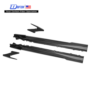 296 Aggressive Full Visible Carbon Fiber <b>Side</b> Skirt For Ferrari 296 2021-2025 - Product Image 1