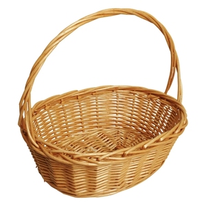 Cesta de Mimbre Ovalada Resistente con Asas para Almacenamiento y Compras, Fabricada con Precisión - Product Image 2