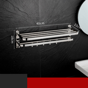 Vendita di fabbrica moderno 60cm lungo pieghevole portasciugamani in acciaio inossidabile porta oggetti da bagno per il montaggio ad angolo - Product Image 2