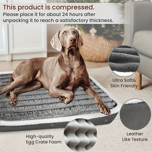 Noel hediyesi ortopedik köpek yatağı lüks yükseltilmiş köpek yatağı dayanıklı kumaş, vakum sıkıştırma ambalajı köpek yatağı - Product Image 6
