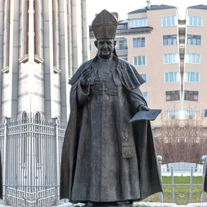 Escultura personalizada de tamaño real, estatua del Papa <span class=keywords><strong>John</strong></span> <span class=keywords><strong>Paul</strong></span> <span class=keywords><strong>II</strong></span>, Pontiff de bronce - Product Image 6