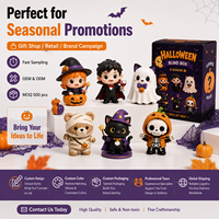 Figuras Decorativas de Halloween al por Mayor, Lindas Cajas Misteriosas Sorpresa, Juguetes Personalizados para Regalos Corporativos, Promociones de Temporada, Mini Muñecas de PVC