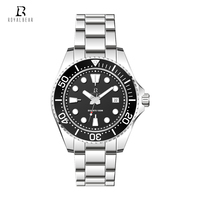 Montre automatique de plongée vintage de luxe pour homme ROYAL BEAR, mouvement japonais NH35, étanche 100 m, acier inoxydable