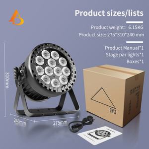 AICPOSE - Foco LED Par RGBW de 12 x 20 W, Resistente al Agua, para Escenarios de Festivales Musicales, IP65 - Product Image 2