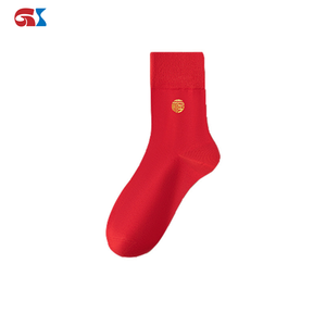 <span class=keywords><strong>Chaussettes</strong></span> mi-mollet brodées Big Red Combed pour couples, anniversaire de mariage, hommes et femmes, <span class=keywords><strong>chaussettes</strong></span> de bénédiction hautes - Product Image 1