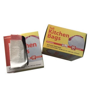 Plastic Drawstring Trash <b>Bags</b> Suit for Kitchen Garbage, Commercial Cleaning and Shaped Garbage Collection. - Product Image 4