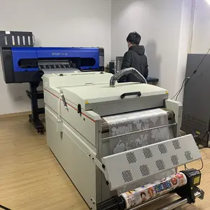 डिजिटल डीटीएफ पेट फिल्म प्रिंटर टी शर्ट टेक्सटाइल प्रिंटिंग मशीन डीटीएफ प्रिंटर 60 सेमी डुअल ईपीएस I3200/4720/xp600 प्रिंटहेड के साथ