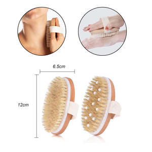 Cerdas naturales suaves <span class=keywords><strong>de</strong></span> estilo <span class=keywords><strong>de</strong></span> moda ovalada, cepillo <span class=keywords><strong>de</strong></span> baño <span class=keywords><strong>de</strong></span> bambú <span class=keywords><strong>de</strong></span> madera para ducha, cepillo Exfoliante para el cuerpo <span class=keywords><strong>de</strong></span> la piel seca - Product Image 5