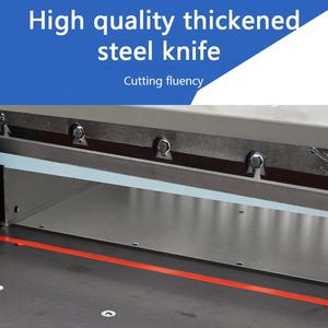 500rt औद्योगिक भारी शुल्क 500 मिमी/19 ''डबल रेल हाइड्रोलिक गिलोटिन पेपर कटर प्रोग्राम योग्य बुक कटिंग मशीन - Product Image 5