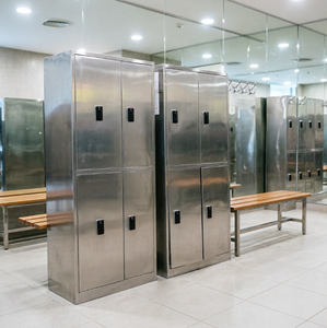 Casier vestiaire étanche en HPL assemblé avec serrure à <span class=keywords><strong>code</strong></span>, en acier inoxydable 304 durable pour salle de sport, piscine et spa - Product Image 6