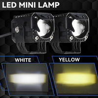 Feux antibrouillard avant à LED pour moto, éclairage blanc et jaune, système d'éclairage, accessoires tout-terrain, camion 4x4, 4WD