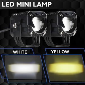 ไฟตัดหมอกหน้ารถมอเตอร์ไซค์ LED สีขาวเหลือง ระบบไฟสปอร์ตไลท์ อุปกรณ์เสริมสำหรับรถออฟโรด รถบรรทุก 4x4 4WD - Product Image 2