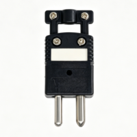 Connecteur thermocouple de type J assemblé avec support de fixation OEM, adaptateur de borne mâle en plastique noir