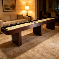 Mesa de Shuffleboard Grande de Madera Sólida, Mesa de Juego Clásica de Lujo para Sala de Juegos en Casa, Entretenimiento Familiar en Interiores, Tamaño Personalizado