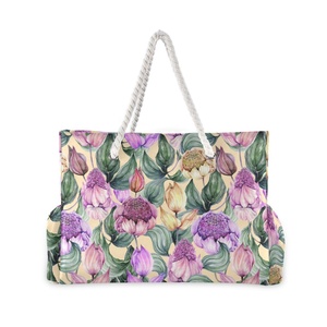 Sac à main Aloha Hotsale Fashion Hawaiian Puakenikeni en polyester, sac à bandoulière, sac de plage lavable, sacs fourre-tout pour femmes - Product Image 1