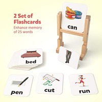 Bloque de lectura de madera Montessori para preescolar, varilla de vocal corta, juego de ortografía, alfabeto giratorio, juguetes educativos para niños, aprendizaje