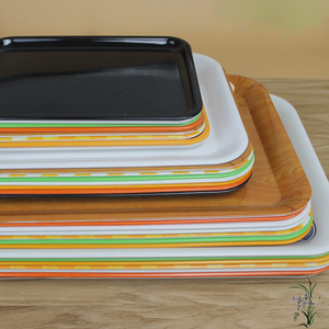 Venta al por Mayor de 100 Piezas de Bandejas Cuadradas de Melamina Ecológicas para Servir Alimentos, Cenicero Portátil, Estilo de Cocina Nórdica - Product Image 3