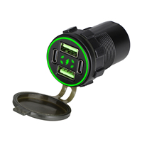 Chargeur de voiture USB Type-C double 30W + double 36W à charge ultra-rapide, OEM d'usine, 12-24V