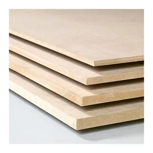 Factory cheap price 4mm 35mm white double sided laminated fiberboard mdf for kitchen cabinet