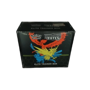 Jihong Tùy Chỉnh Thân Thiện Với Môi Acrylic Elite Huấn Luyện Viên Bảo Vệ Hộp Từ Nắp Phù Hợp Cho Poke Mon Cho Bán Lẻ Kệ Trưng bày Cửa Hàng - Product Image 1