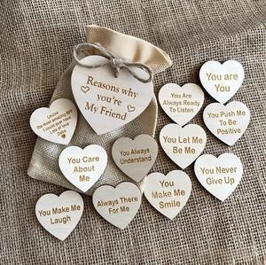 Venta al por Mayor de Cajas de Madera Decorativas con Forma de Corazón y Cuadrado, Regalo de Amistad Único y Novedoso - Product Image 1