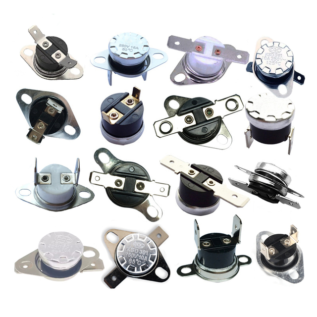 Single Throw Snap-action Fixed Temperature Thermostat Ksd301 for Temperature Protector Thermal Switch Over-temperature Control
