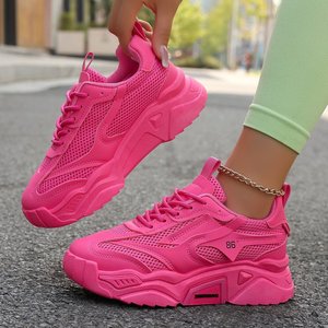 BSCI/Smeta/Sedex/HIGG/GRS di fabbrica di nuovo Design da donna PU superiore traspirante scarpe sportive rosse moda in Mesh <span class=keywords><strong>Sneakers</strong></span> - Product Image 3