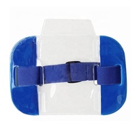 GOWELL GW-ABH002 Porte-badge étanche à fermeture éclair avec bande réfléchissante néon en PVC souple et élastique