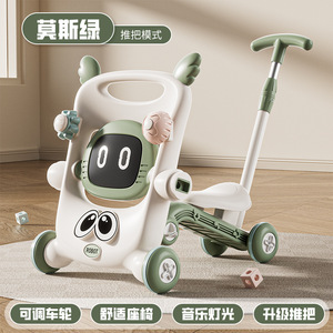 Trotteur évolutif 8 en 1 pour bébé : poussette, table d'activités éducative, jouet musical avec poignée de poussée, siège inclinable - Product Image 5