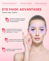 Masque Hydrogel Bio-Collagène en Forme de E avec Vitamine C et Bakuchiol pour les Yeux, Patchs Nuit Anti-Poches et Cernes OEM