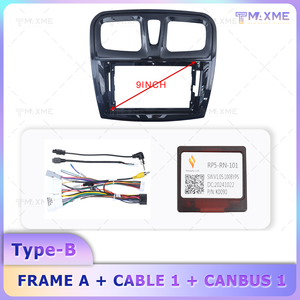 Maisimei Nouveau 9 pouces Dash Fascia Panel pour RENAULT SANDERO LOGAN 2015-2018 Car DVD Stereo Radio Frame Mount <span class=keywords><strong>Kit</strong></span> avec câble spécial - Product Image 3