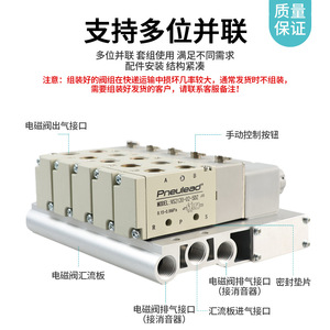 โซลินอยด์วาล์ว Pneulead Vs2120 02 ขนาด 24V 5 ทาง 2 ตำแหน่ง วาล์วควบคุมลมแบบนิวแมติก - Product Image 5