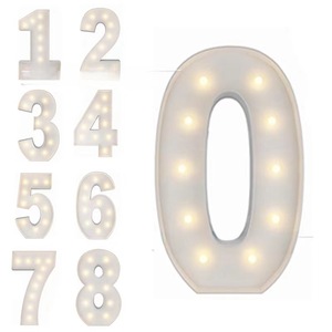 <strong>Large</strong> Mosaic Led <strong>Number</strong> Frame Lights KT <strong>Foam</strong> Board - Product Image 3