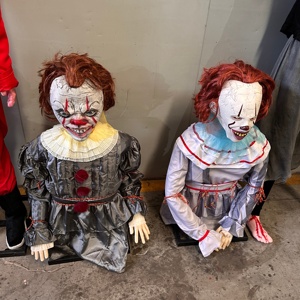 Accessoires de maison hantée, figurine de clown fantôme animatronique effrayante, décorations d'<span class=keywords><strong>Halloween</strong></span>, horreur, métal, intérieur/extérieur, centre commercial - Product Image 1